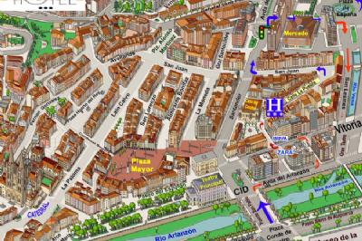 Plano del centro historico de Burgos - 